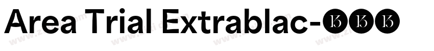 Area Trial Extrablac字体转换